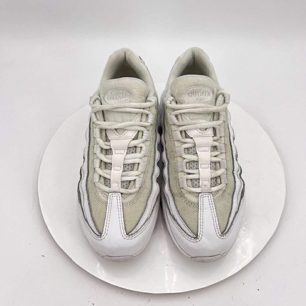 Nike Air Max 95 Recraft Youth Size 5.5Y Women 7 CJ3906-100 Triple White Shoes - Picture 3 of 14